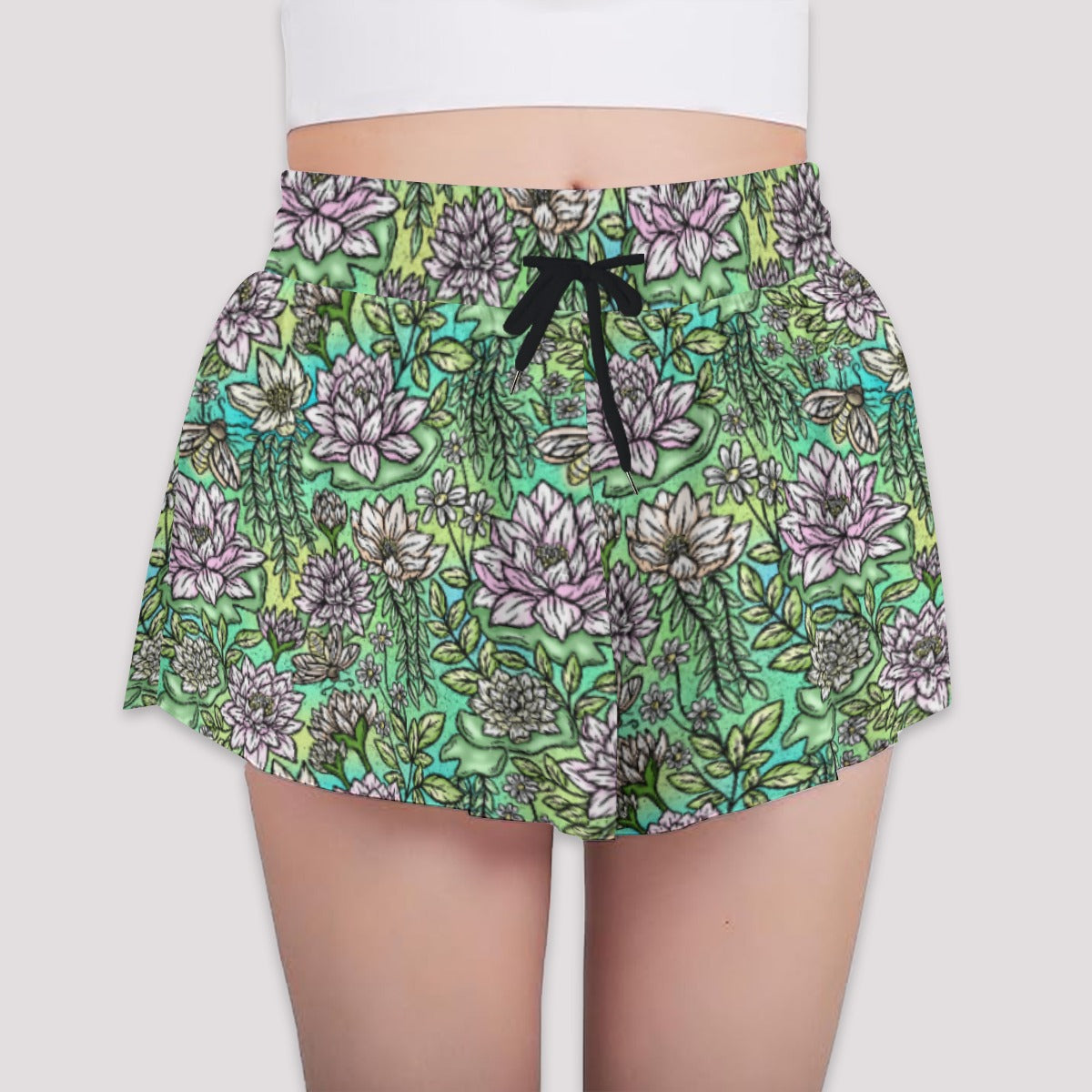 Fairytale Florals – Bayou Blooms - Girls’ Flowy Pocket Shorts
