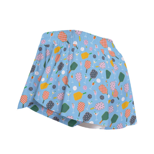 Pickleball and Cocktails - Women's Flowy Pocket Shorts