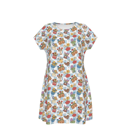 Flourishing Fairytale Pots - Women's T-Shirt Dress