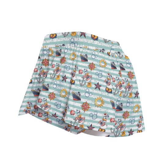 Sailor Duo on Deckaisy - Women's Flowy Pocket Shorts
