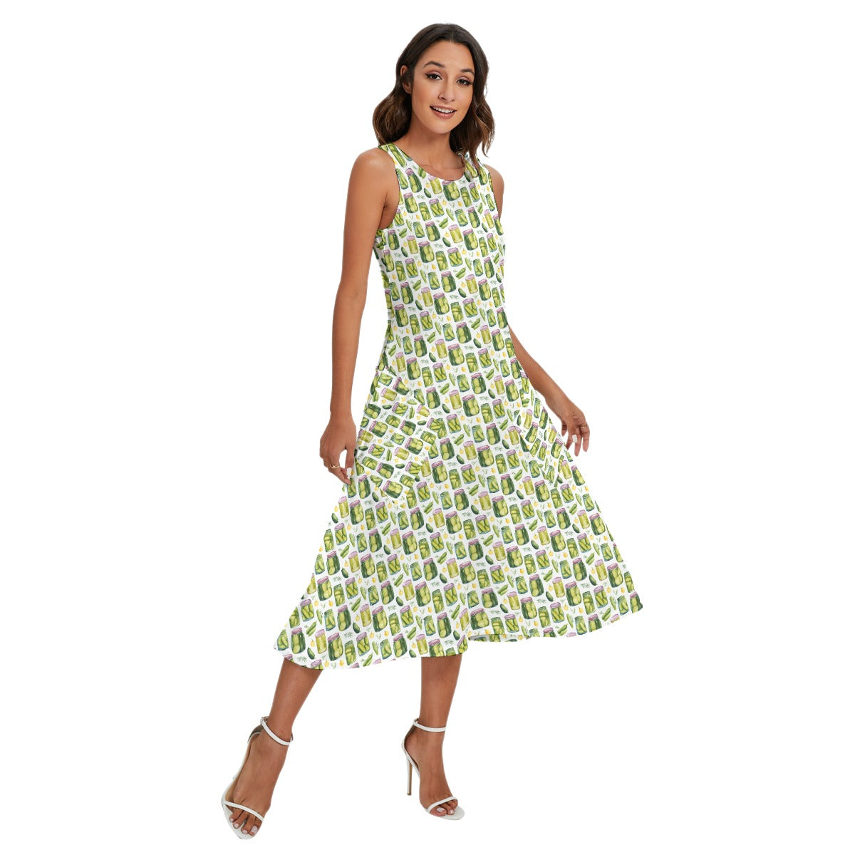 Perfect Pickle Jars - Women’s Diagonal Pocket Midi Dress
