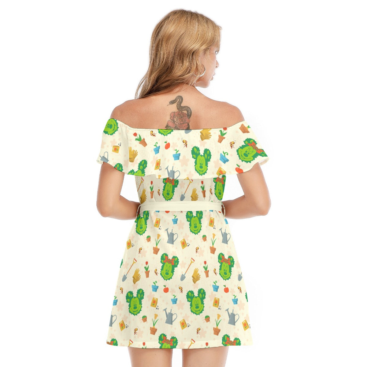 Spring Flower & Garden Festival - Women's Off-shoulder Ruffle Dress