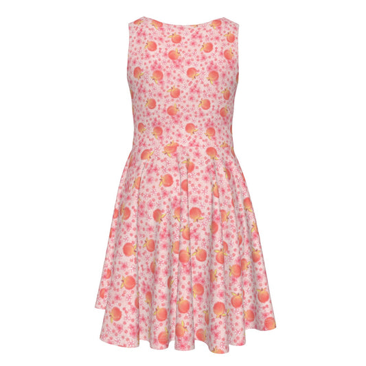 Summer Fruits - Peaches - Kid's Sleeveless Skater Dress