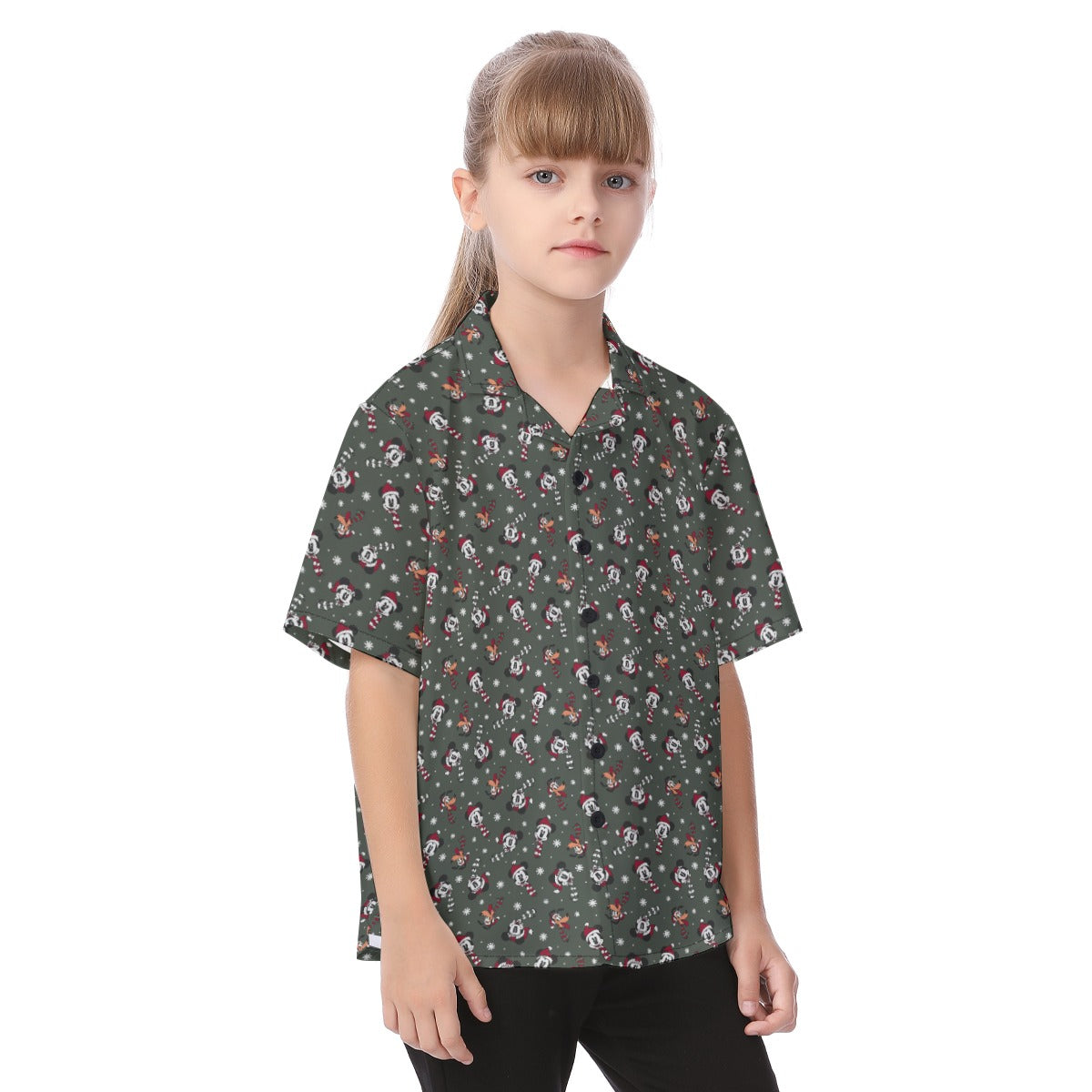 Vintage Holiday Friends - Kid's Hawaiian Button Up Shirt