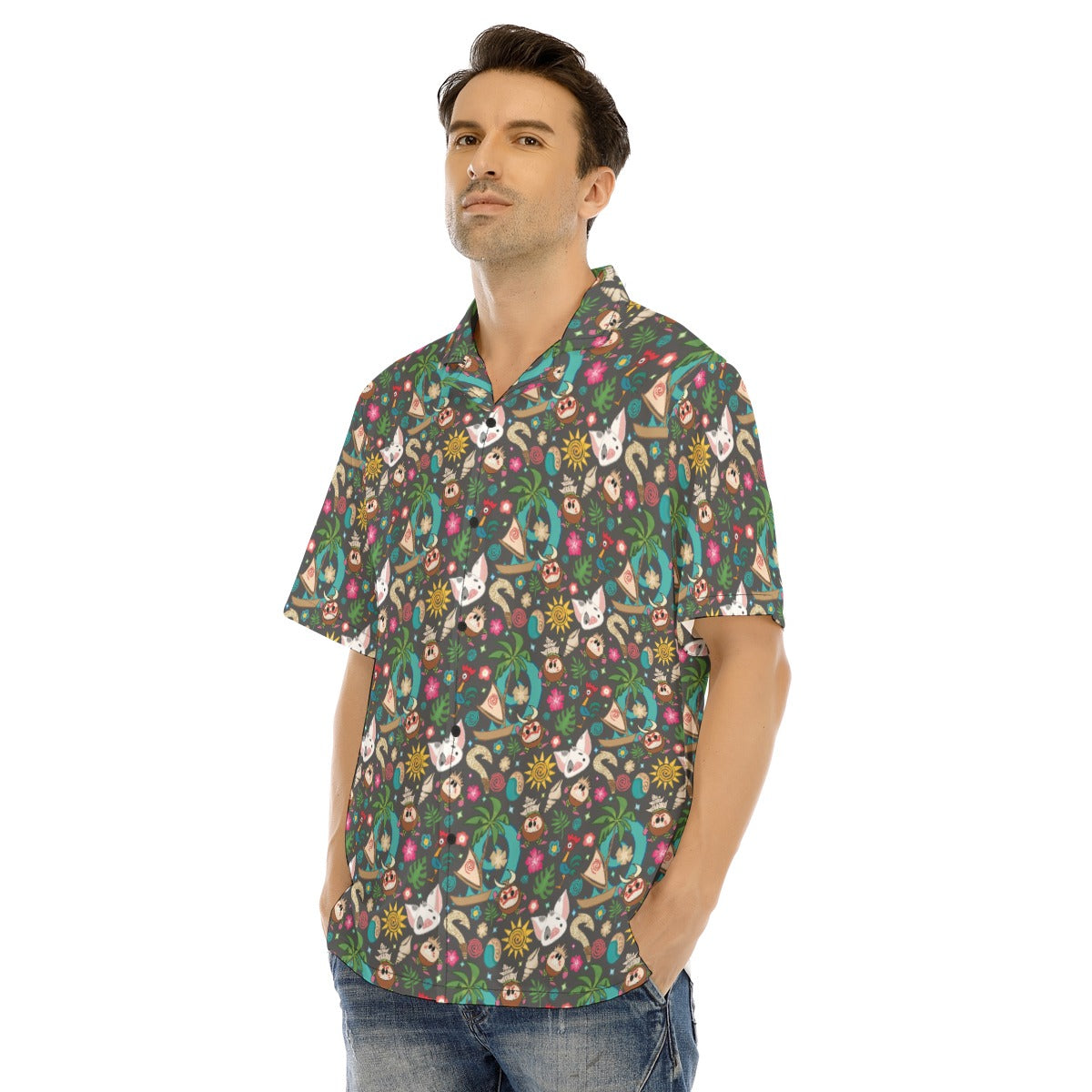 Polynesian Princess Icons - Men's Hawaiian Button Up Shirt