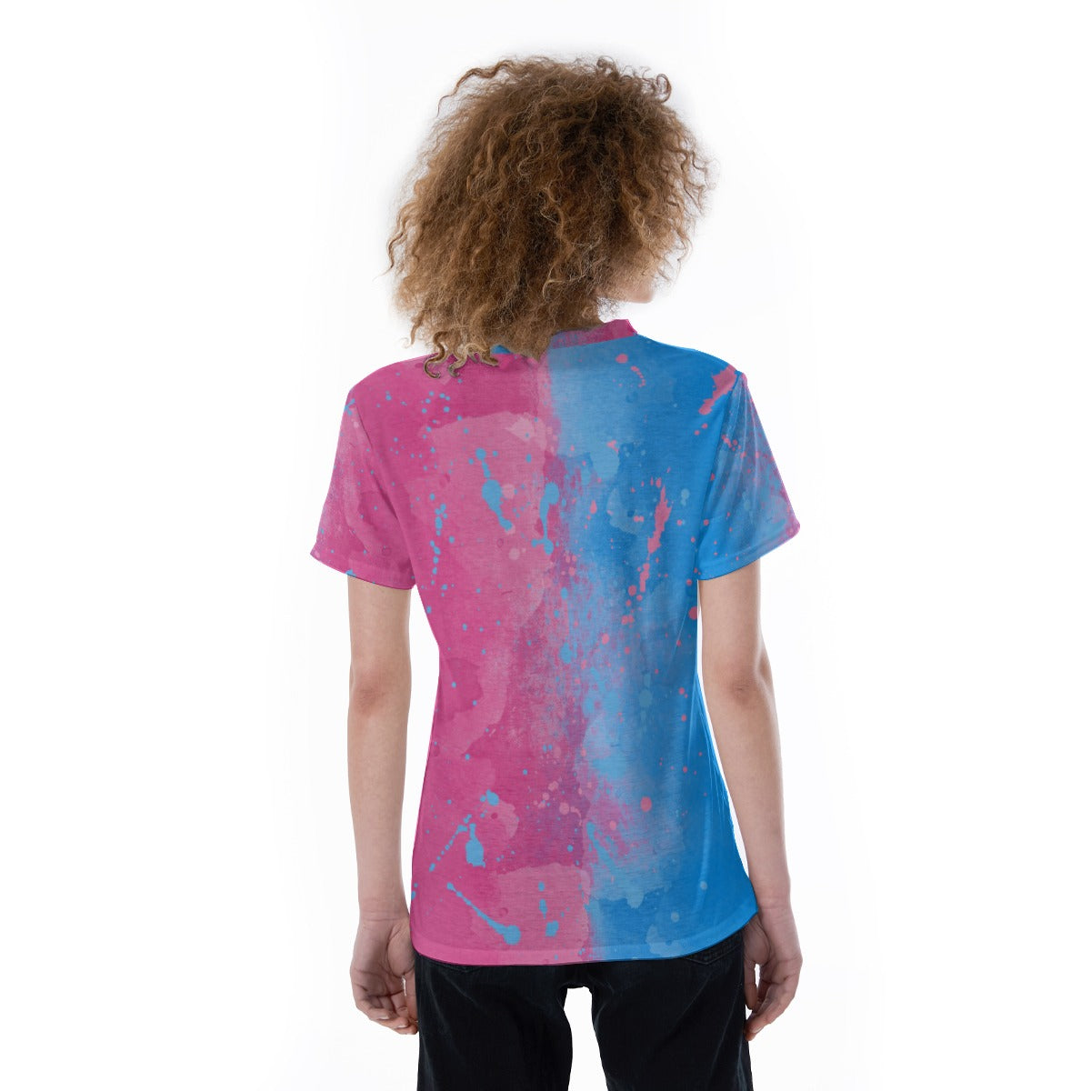 Pink or Blue Fairytale Dress - Women's Short Sleeve V-Neck T-Shirt