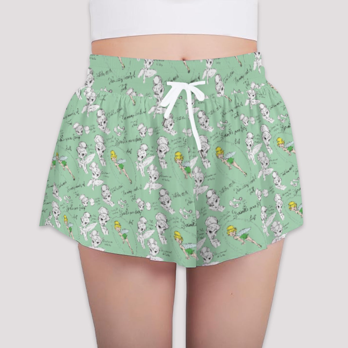 Drawing Pixie Fairy - Girls’ Flowy Pocket Shorts