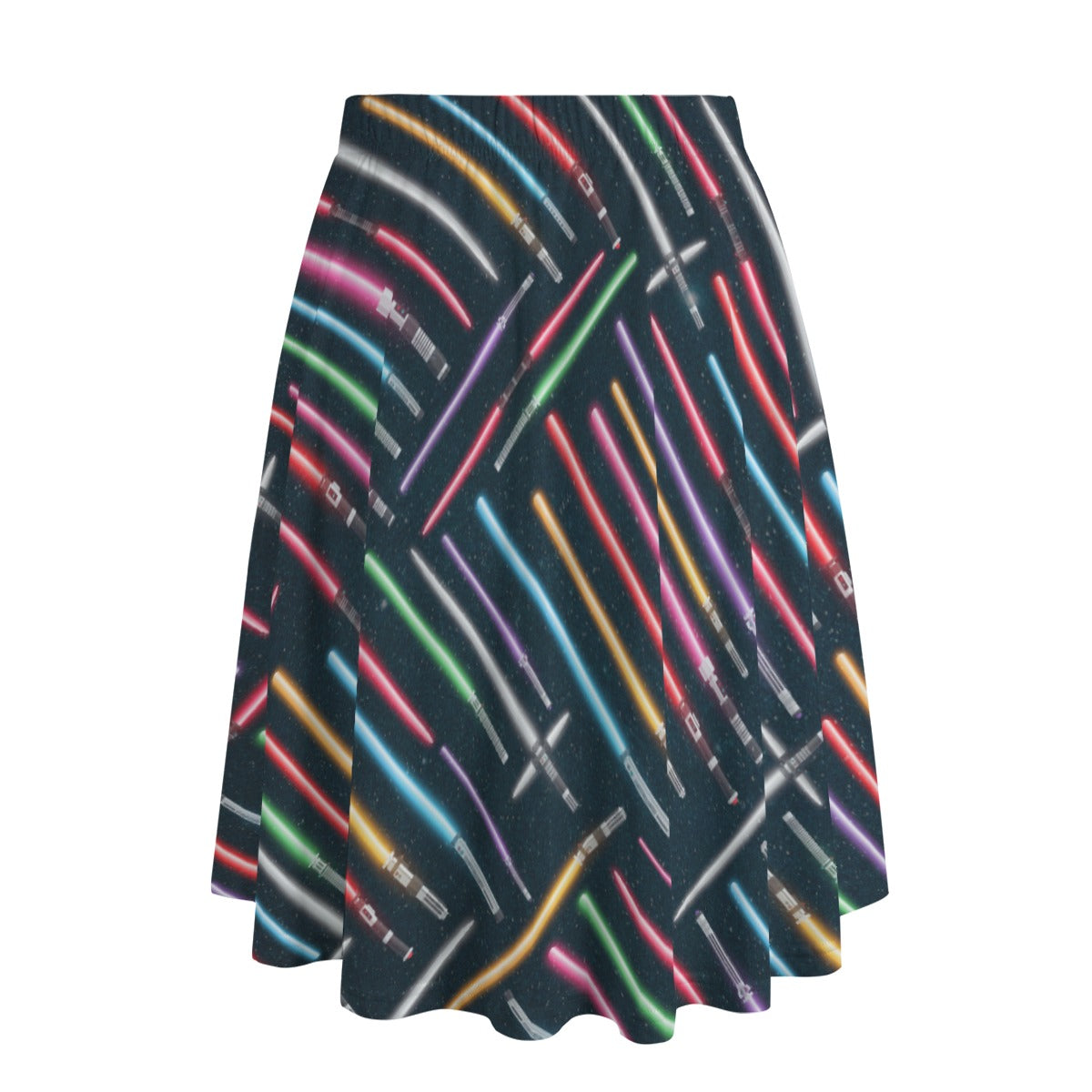 Vibrant Galaxy Sabers - Women’s Pocket Midi Skirt
