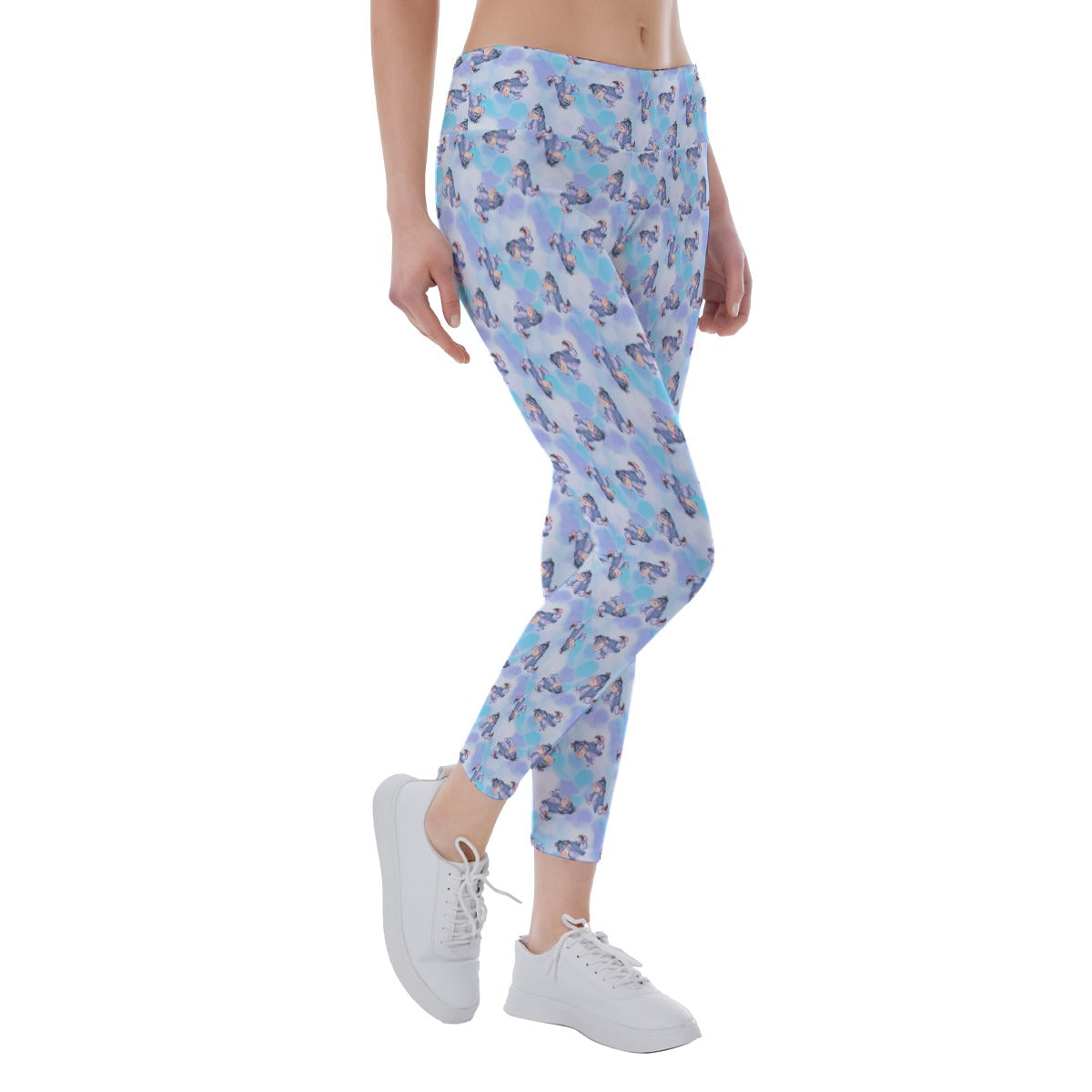 Watercolor Gentle Donkey - Women's Yoga Leggings