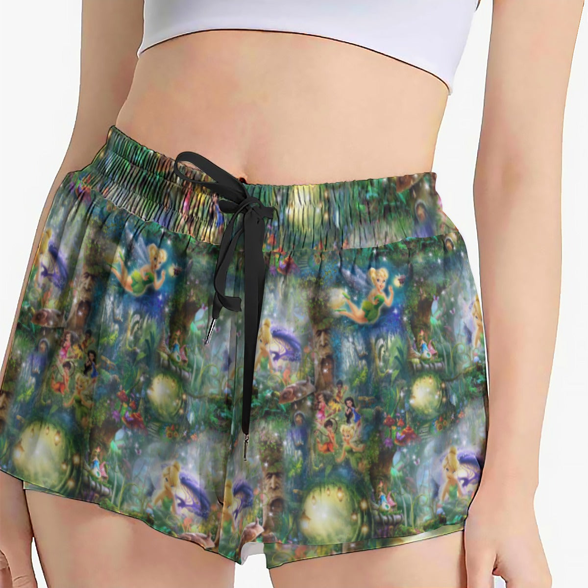 Pixie Fairy in Hollow - Women's Flowy Pocket Shorts