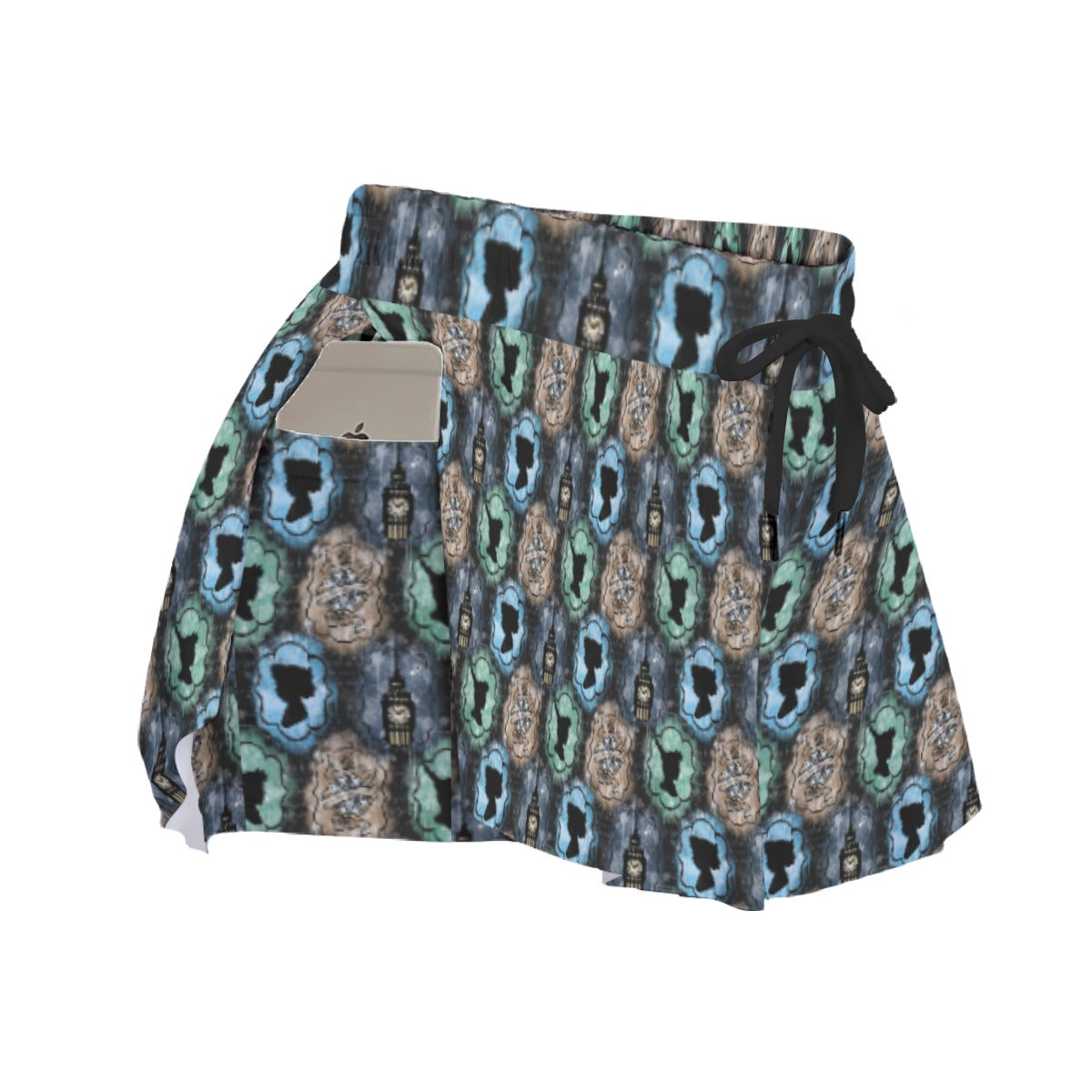 Starry Flight Silhouettesttes - Women's Flowy Pocket Shorts