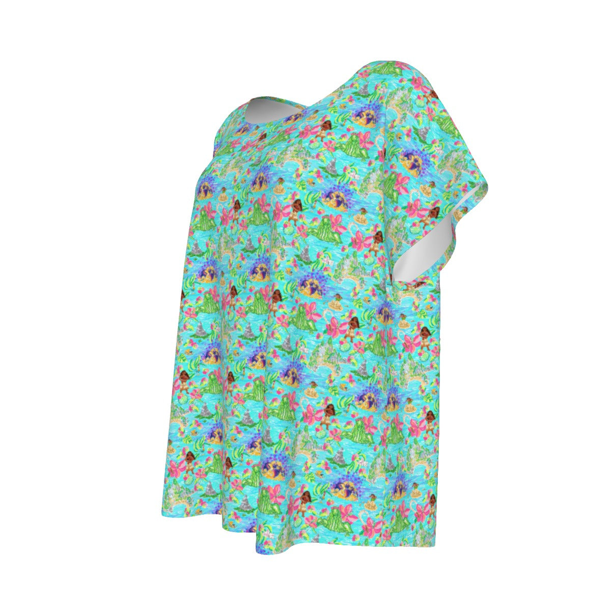 Tropical Island Paradise - Women’s Relaxed Fit Scoop Tee