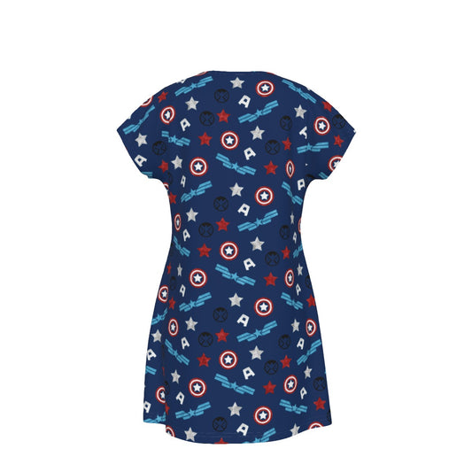 American Superhero - Women's T-Shirt Dress