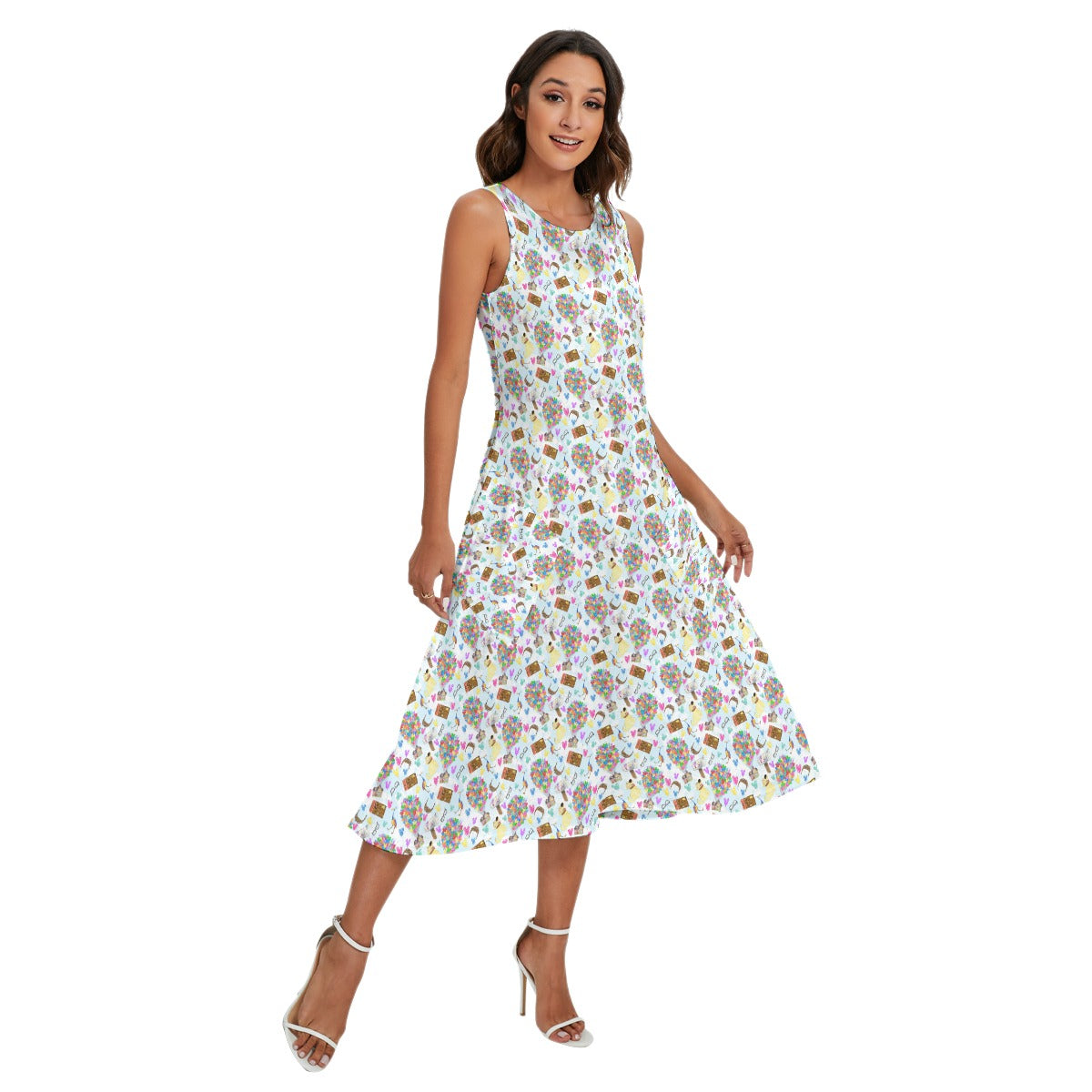 Up Adventure Icons - Women’s Diagonal Pocket Midi Dress