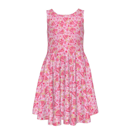 Summer Fruits - Watermelon - Kid's Sleeveless Skater Dress