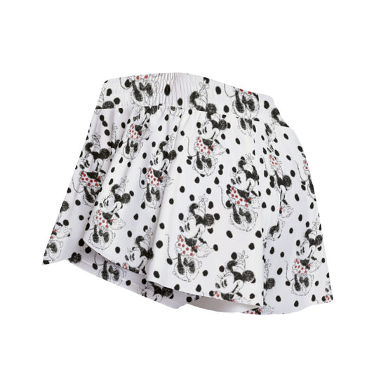 Sketch of Polka Dot Mouse - Women's Flowy Pocket Shorts