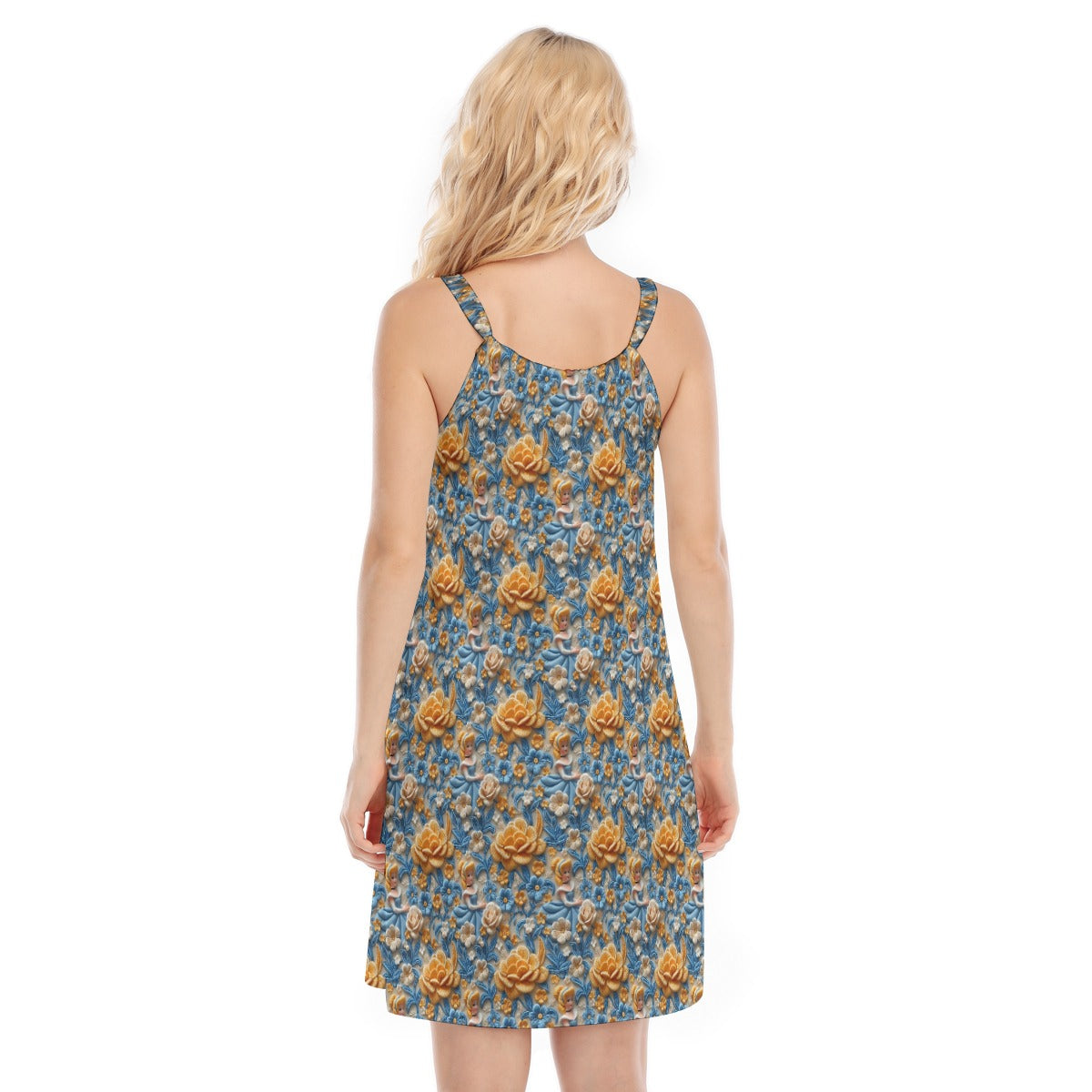 Regal Embroidered Royal Maiden - Women’s Adjustable Sundress