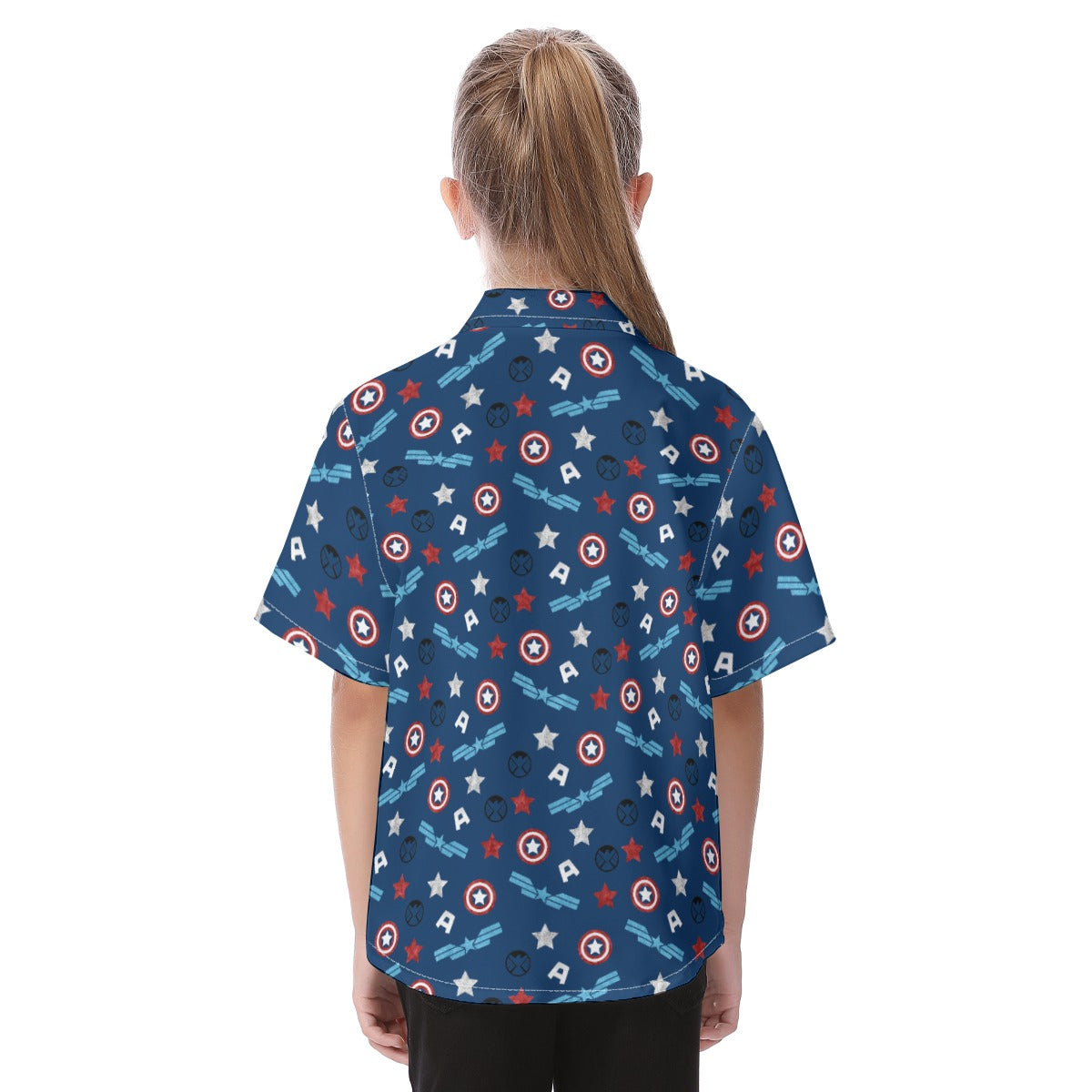 American Superhero - Kid's Hawaiian Button Up Shirt