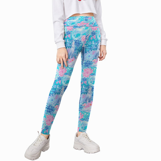Ice Queen Frosted Florals - Kid's Leggings