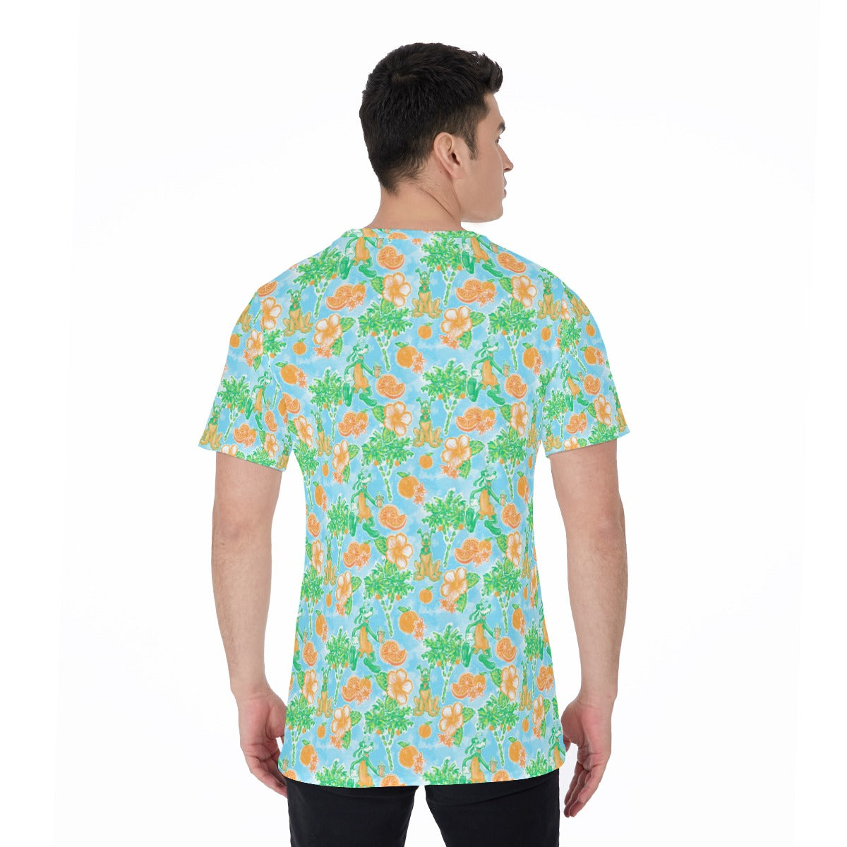 Neon Tangerine Island Pals - Men's Short Sleeve T-Shirt