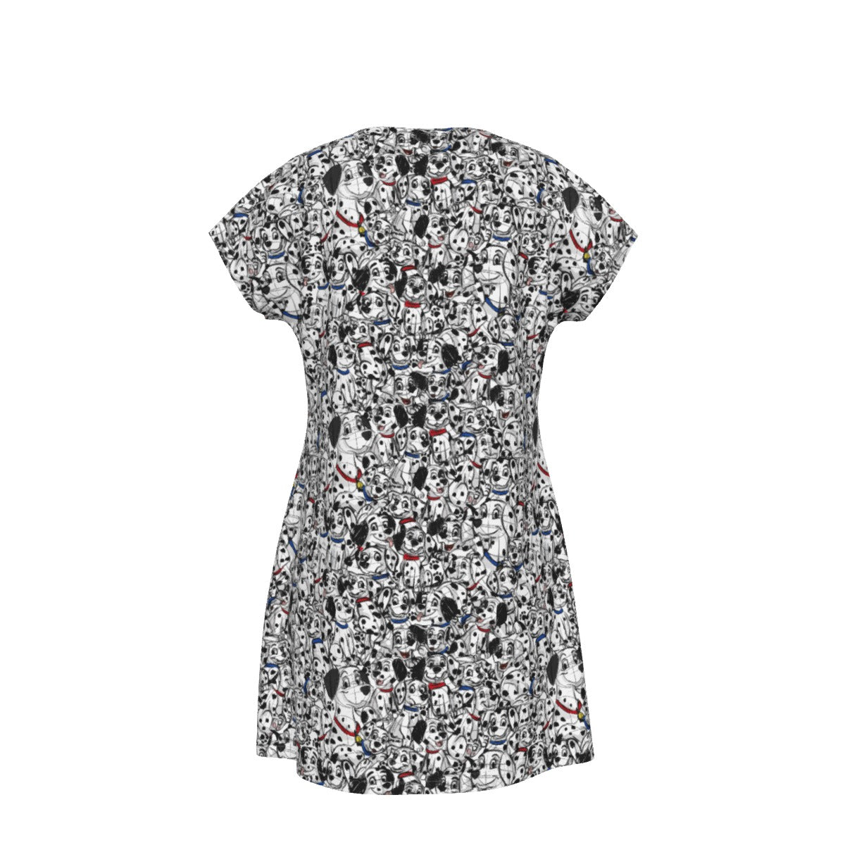 Sketchy Spotted Puppies - Women's T-Shirt Dress