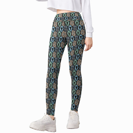 Starry Flight Silhouettes - Kid's Leggings