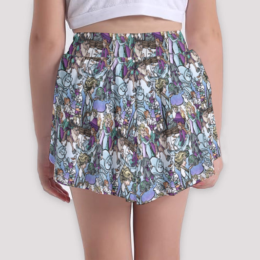 Enchanted Winter Journey - Girls’ Flowy Pocket Shorts