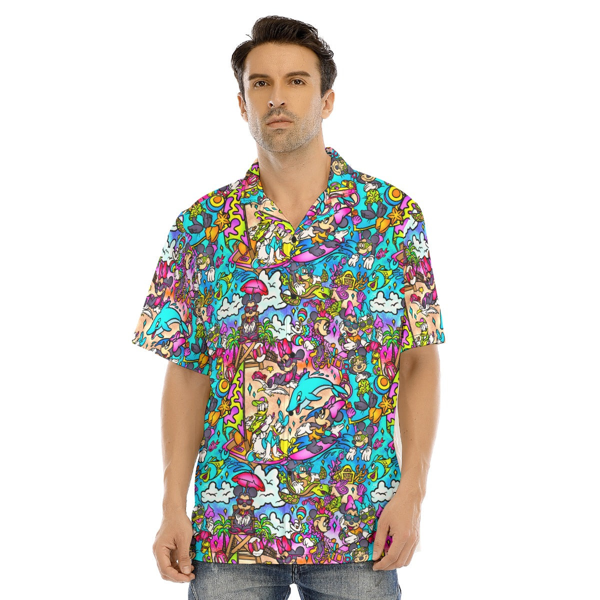 Island Beach Bash - Men's Hawaiian Button Up Shirt