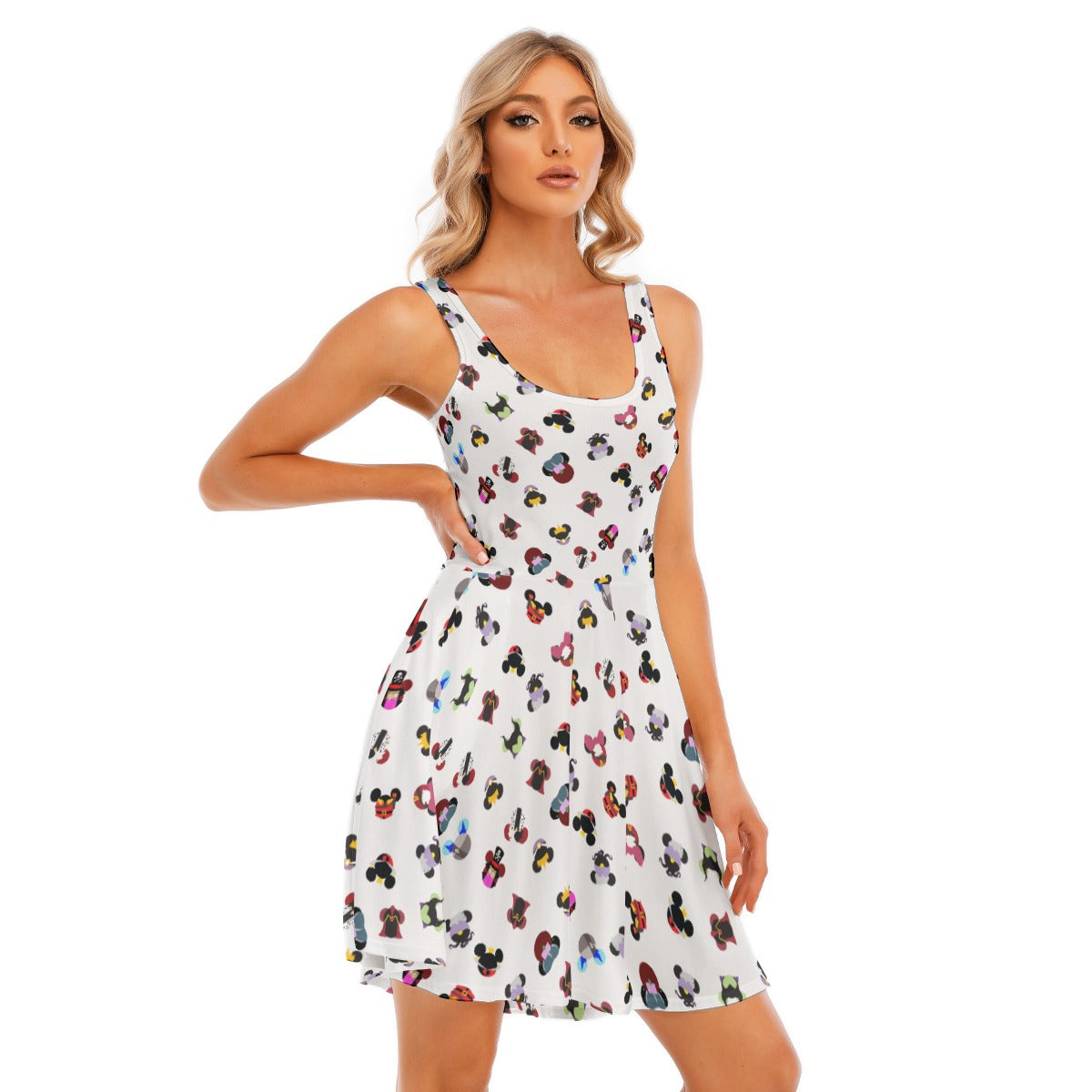Wicked Mouse Ears - Women's Sleeveless Pocket Skater Dress