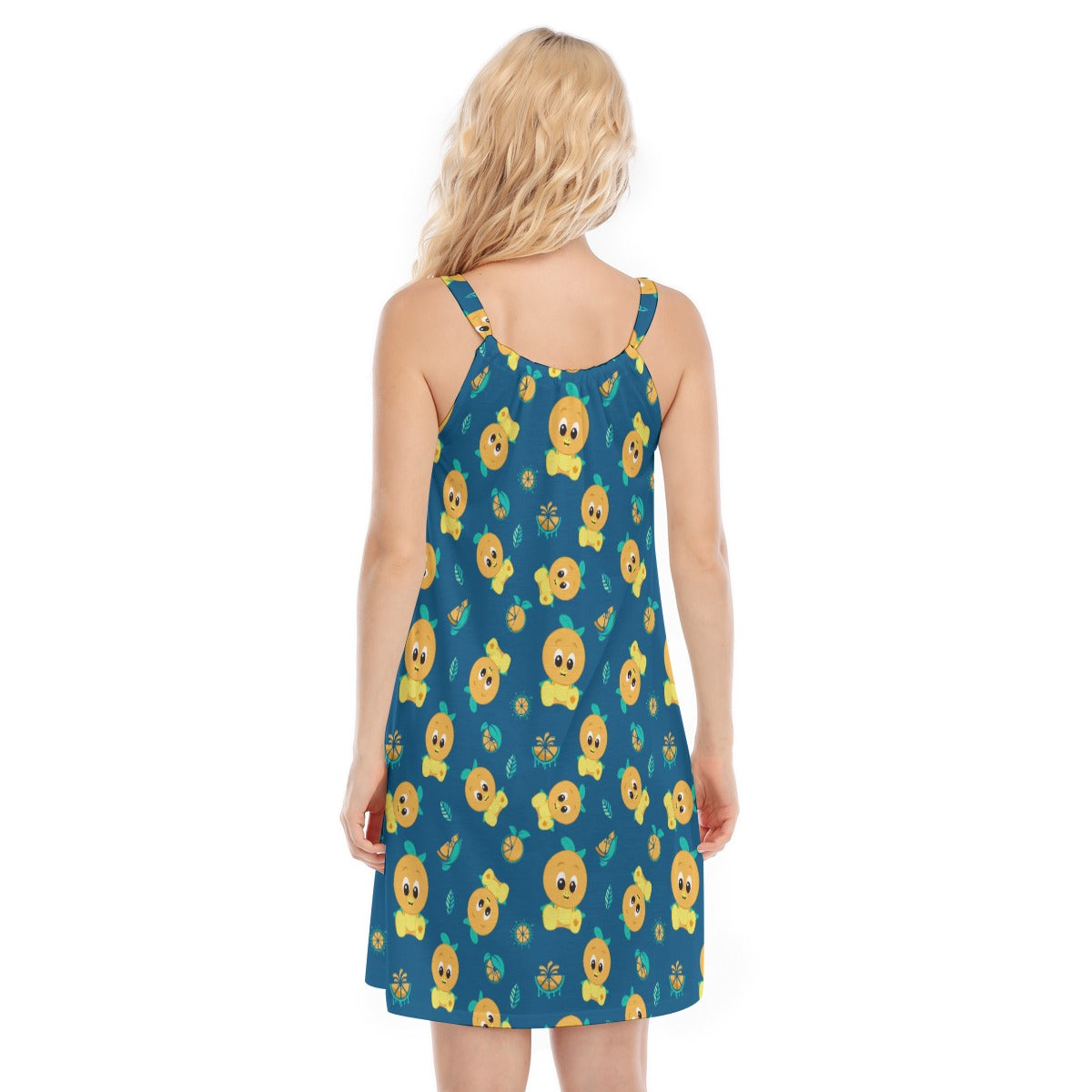 Cheerful Citrus Bird - Women’s Adjustable Sundress