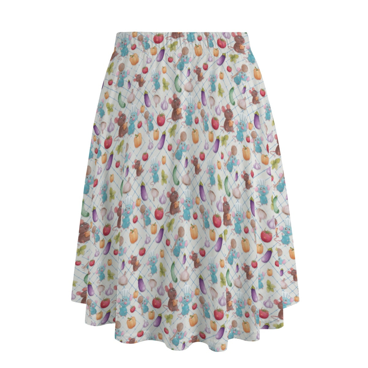 Ratatouille Veggies - Women’s Pocket Midi Skirt