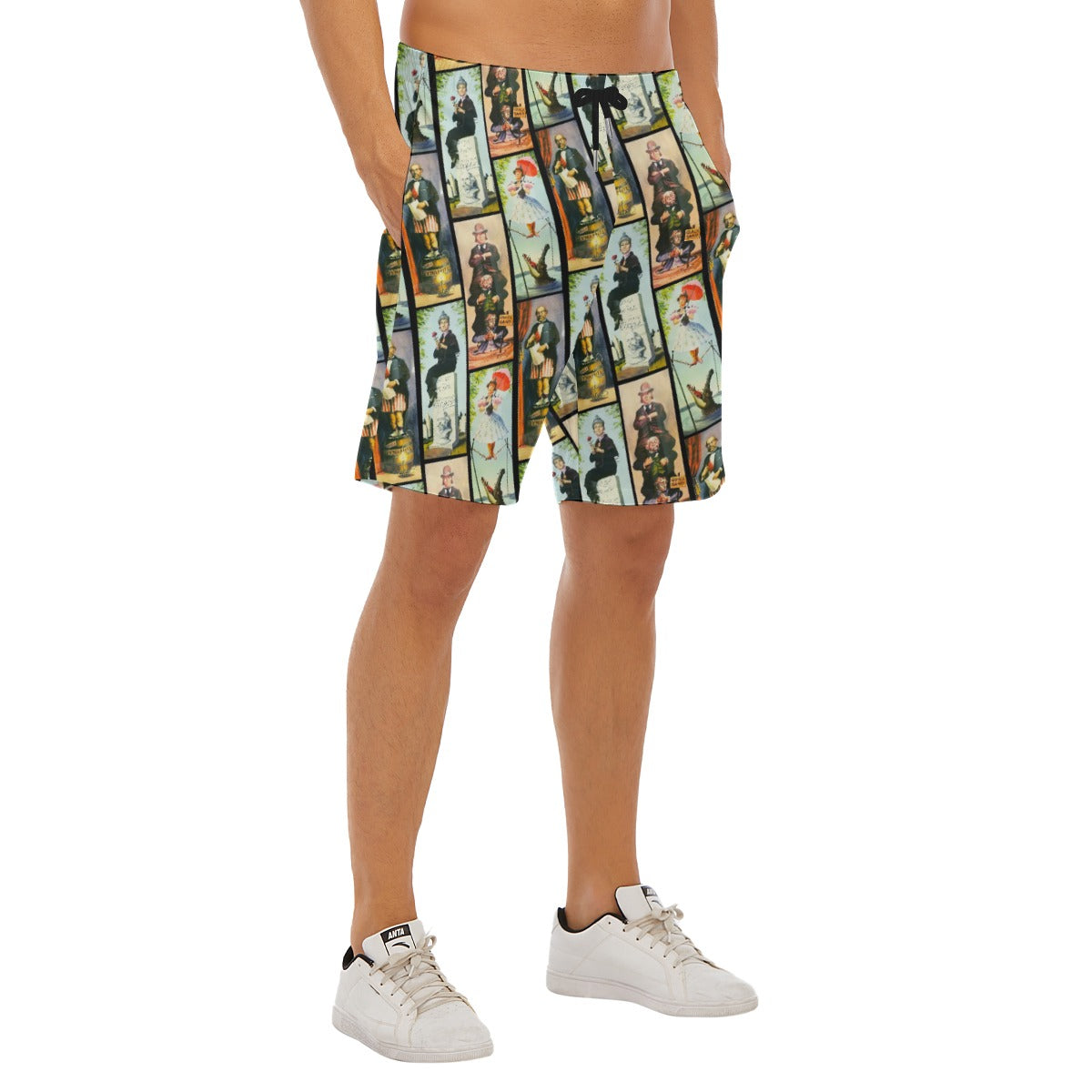 Stretch Room Portraits - Men’s Pocket Beach Shorts