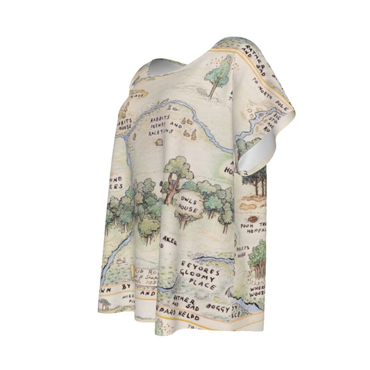 Hundred Acre Map - Women’s Relaxed Fit Scoop Tee