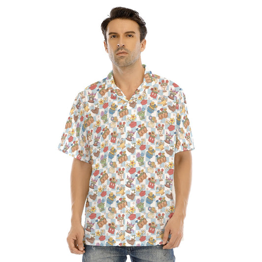 Flourishing Fairytale Pots - Men's Hawaiian Button Up Shirt