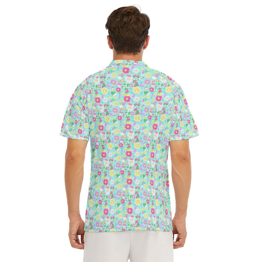 Neon Spring Floral Friends - Men's Polo Shirt
