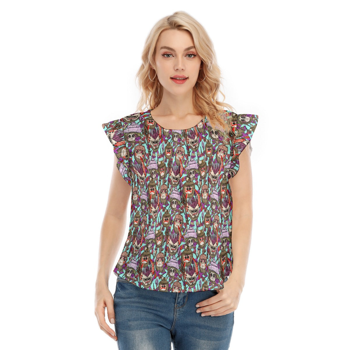 Island Coconut Pirates - Women’s Flutter Sleeve Top