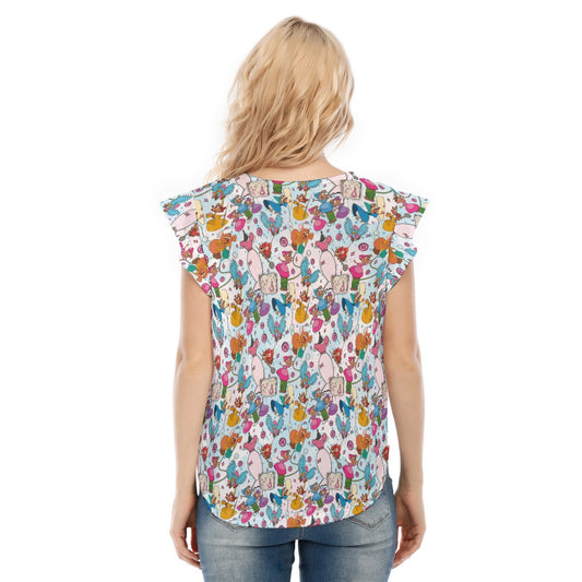 Tiny Tailors & Sewing Friends - Women’s Flutter Sleeve Top
