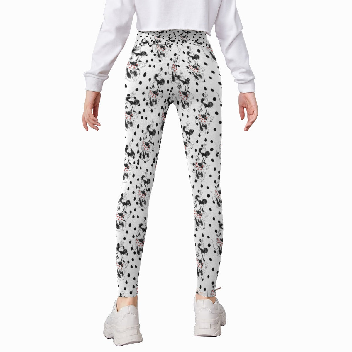 Sketch of Polka Dot Mouse - Kid's Leggings