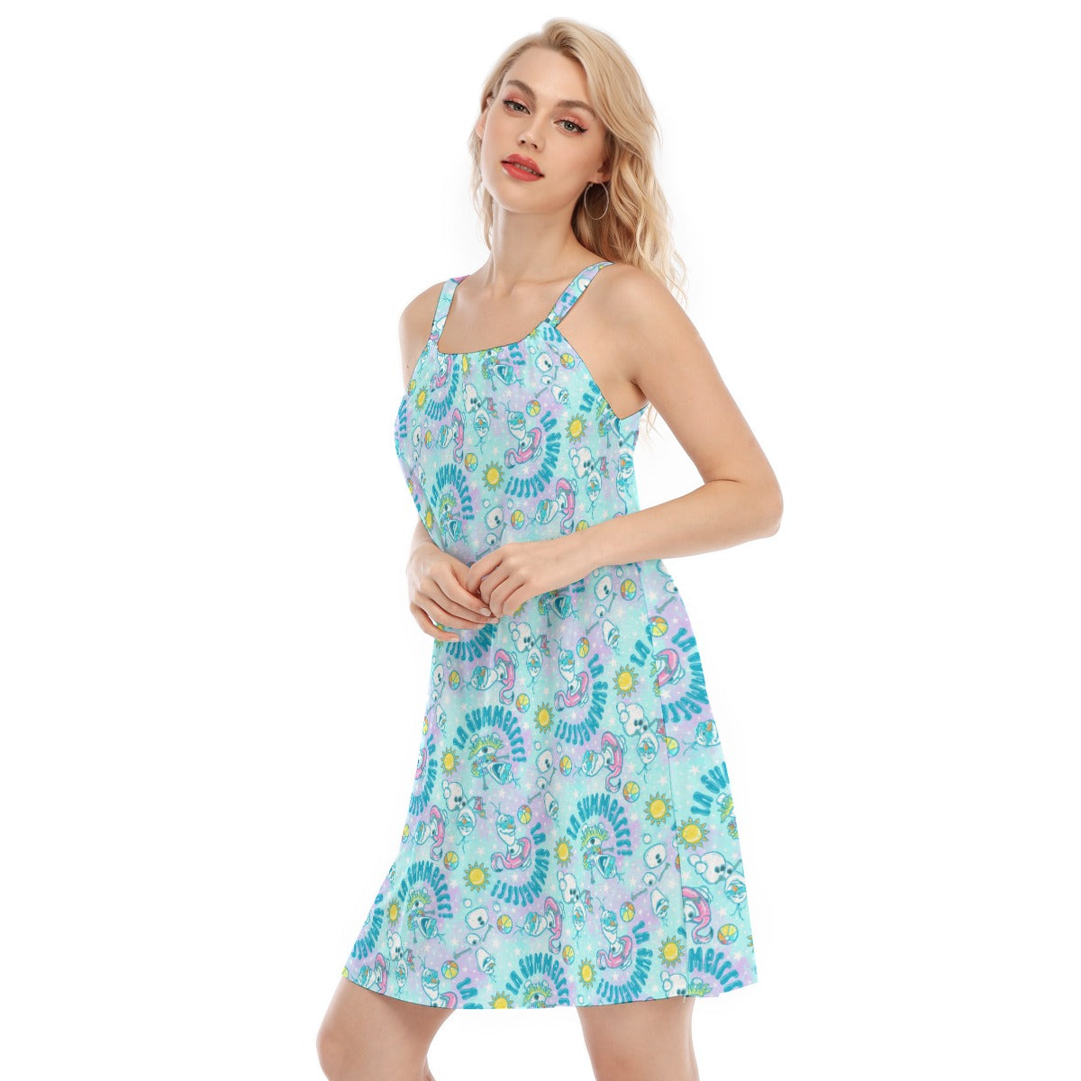 Sun-Kissed Snow Friend - Women’s Adjustable Sundress