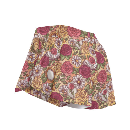 Fairytale Florals – Timeless Tale Blooms - Women's Flowy Pocket Shorts