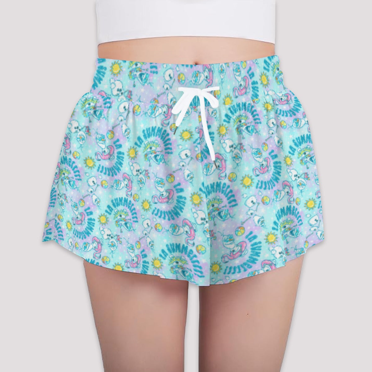 Sun-Kissed Snow Friend - Girls’ Flowy Pocket Shorts