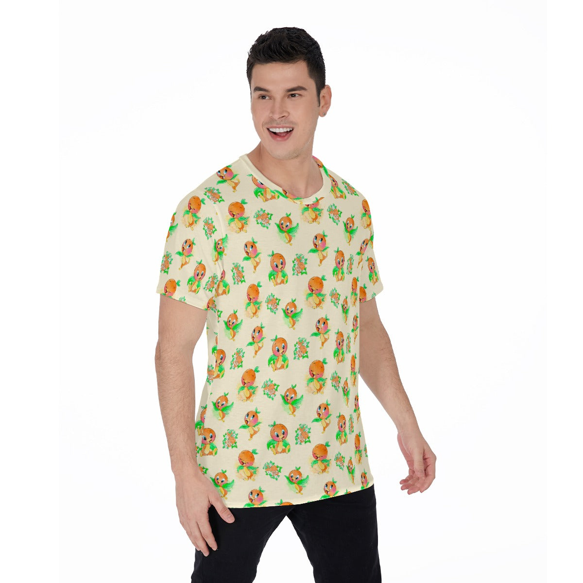 Citrus Charm Bird - Men's Short Sleeve T-Shirt