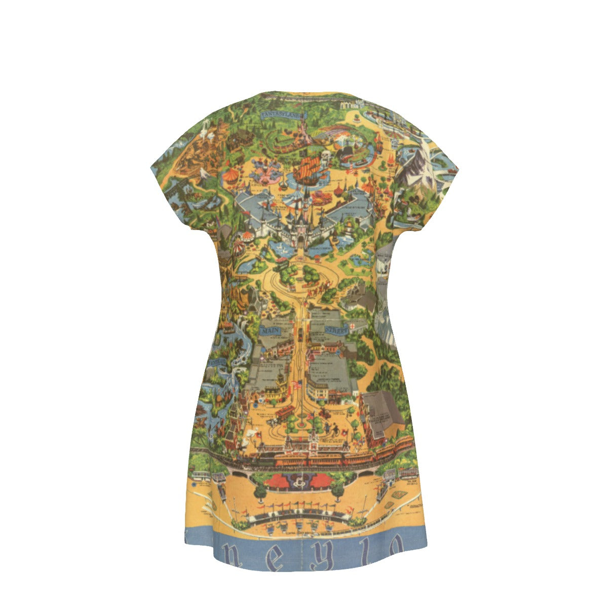 Vintage Theme Park Map - Women's T-Shirt Dress