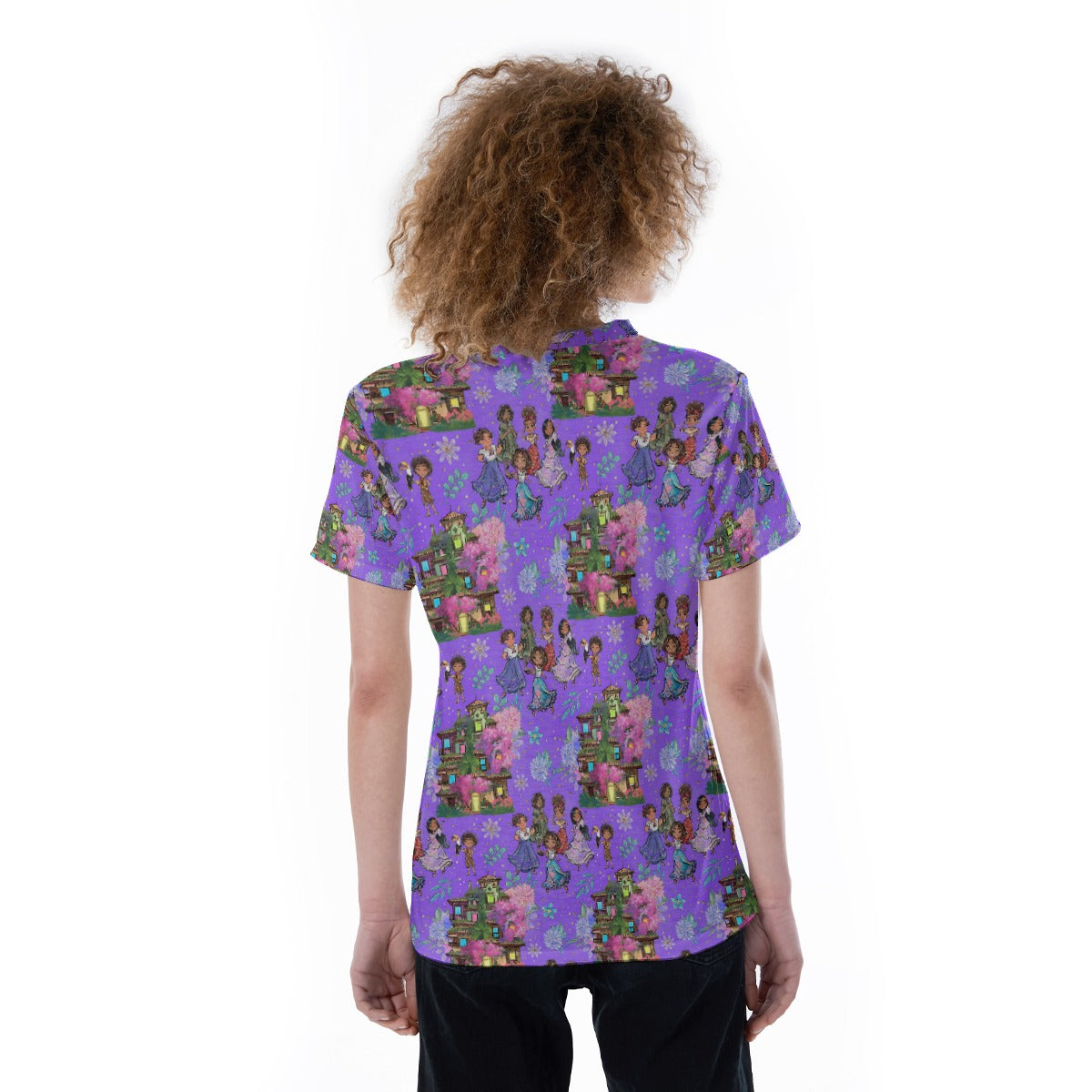 Whimsical Family Magic - Women's Short Sleeve V-Neck T-Shirt