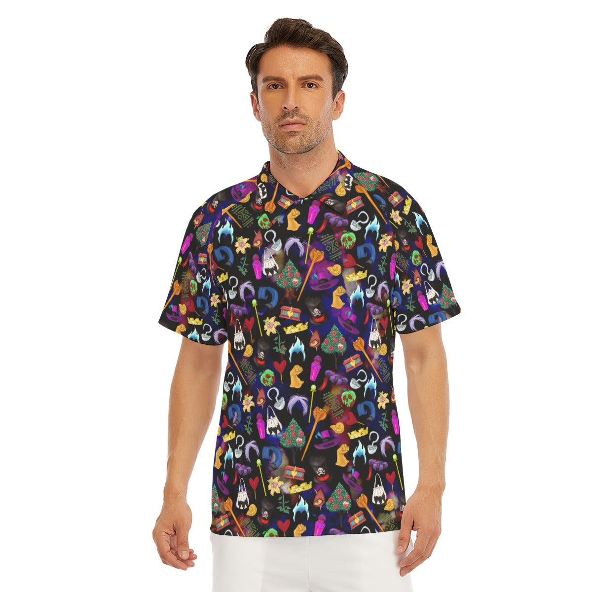 Villainous Icons Collage - Men's Polo Shirt