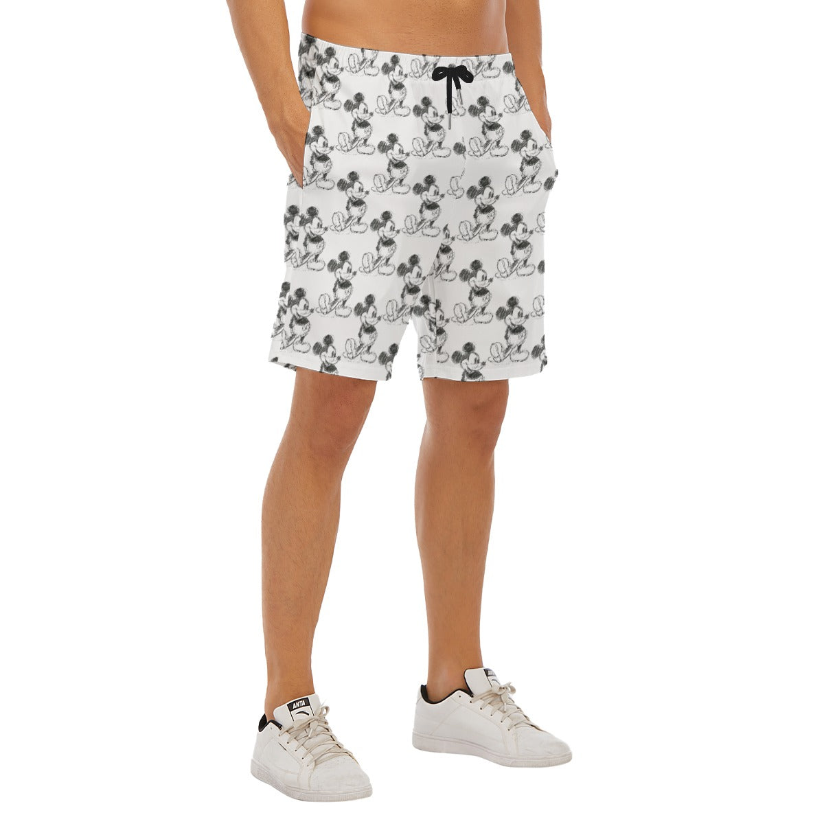 Sketch of Classic Mouse - Men’s Pocket Beach Shorts