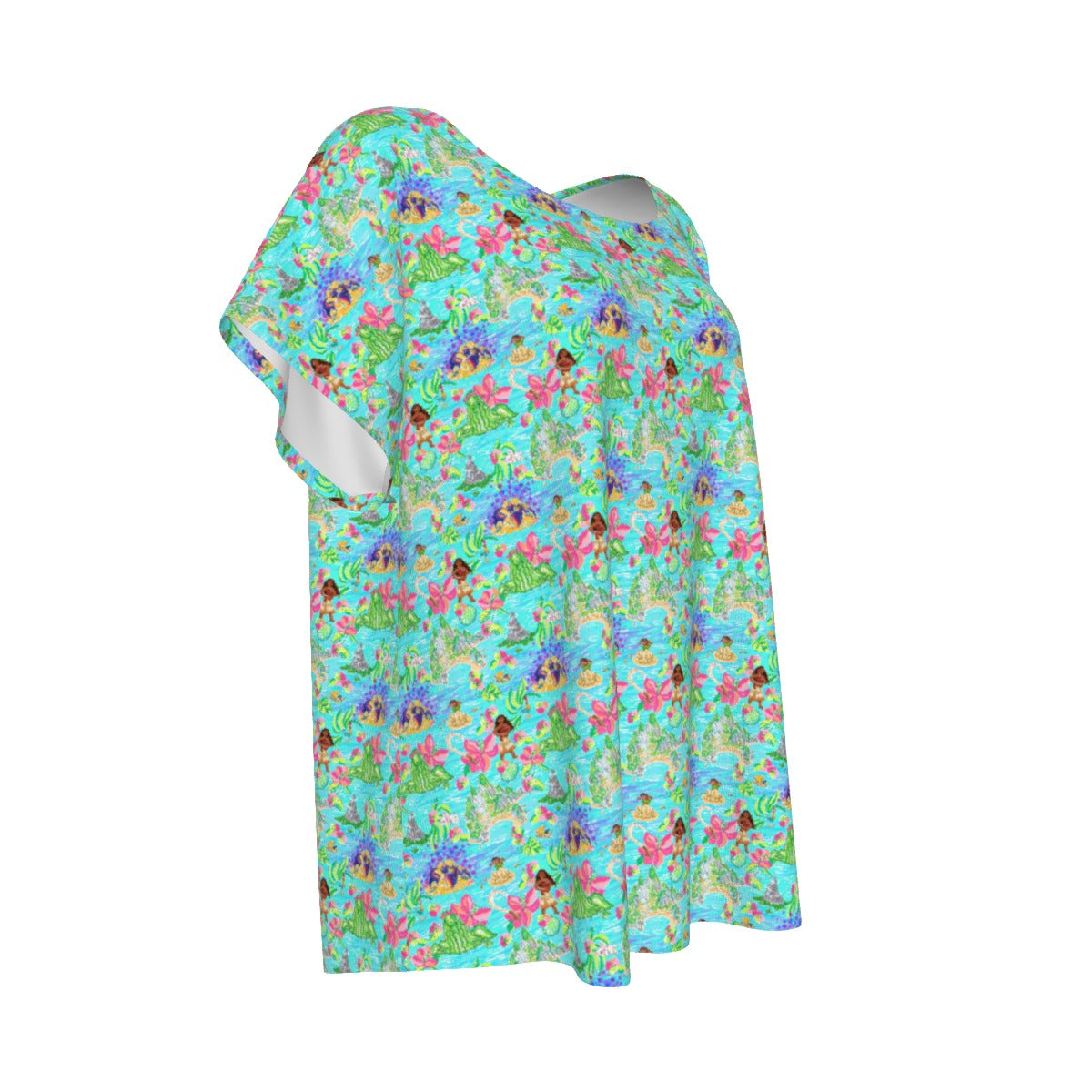 Tropical Island Paradise - Women’s Relaxed Fit Scoop Tee