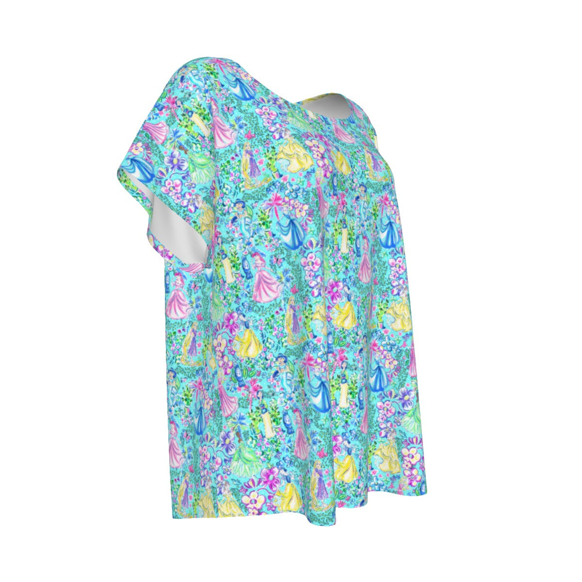 Bright Tropical Princess - Royal Garden Mashup - Women’s Relaxed Fit Scoop Tee