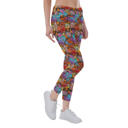 Watercolor Racing Adventure - Women's Yoga Leggings