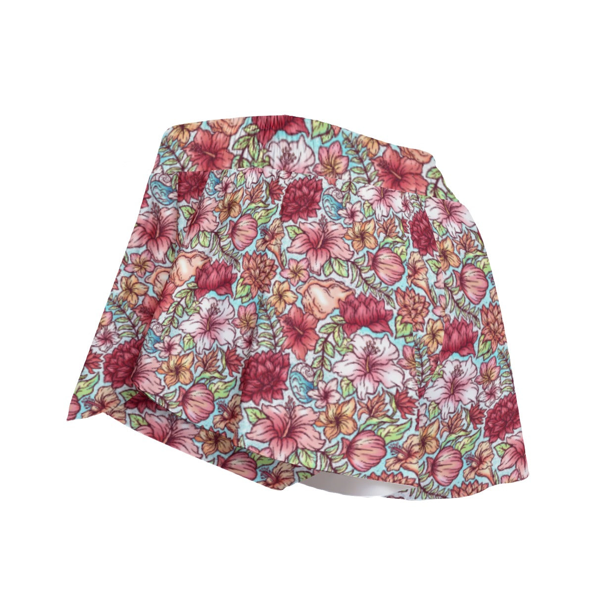 Fairytale Florals – Island Princess - Women's Flowy Pocket Shorts